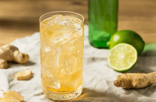 Ginger beer soda has a sharp, spicy flavor with a hint of sweetness