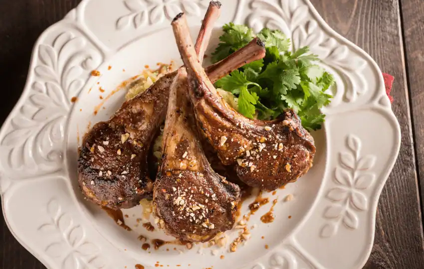 Lamp chops are a type of lamb chop that is cut from the shoulder of the lamb. They are a leaner cut of lamb than the loin chops and have a slightly different flavor