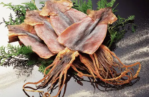 The taste may be unexpected for those who have never tried dried squid. The texture is chewy and meaty, with a slightly fishy flavor