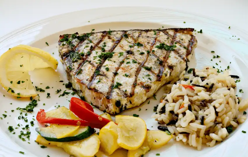 swordfish is an oily fish that has a steak-like texture. Swordfish is a popular dish in sushi restaurants. It can be served grilled, baked, or fried. 