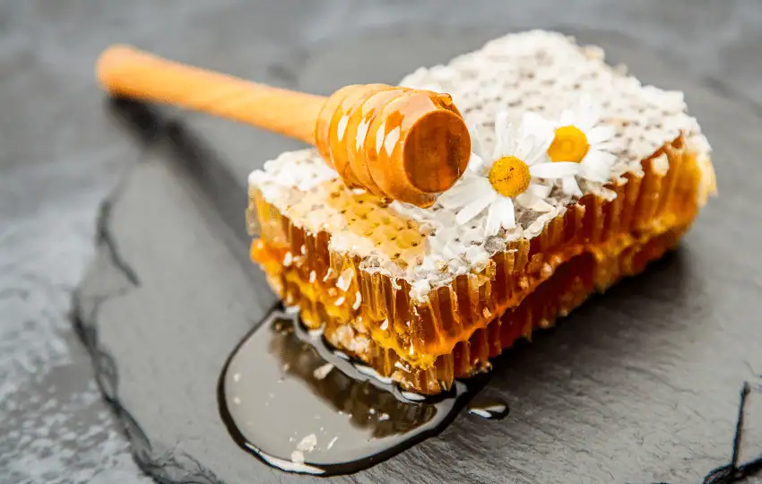 Honeycomb is edible and often used as a decoration on desserts or as a garnish on cheese plates