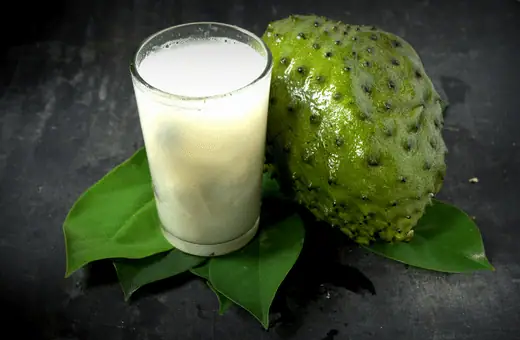 Soursop juice has a unique flavor that is tart and acidic, with notes of apple and, pineapple, sometimes mango. 
