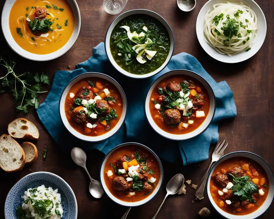 Yotam Ottolenghi's winter soups- from meatballs to cheesy potatoes
